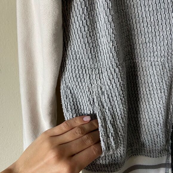 Gap Sweatshirt Gray Cream Full Zip Baseball Size XS - Picture 6 of 7